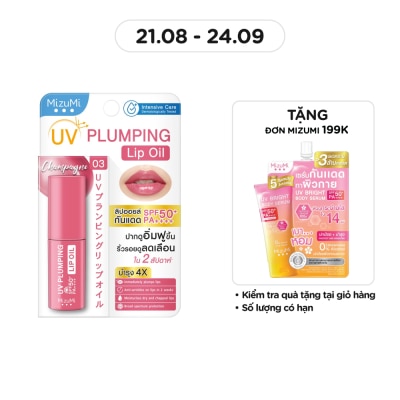 MIZUMI Son Dưỡng Môi Chống Nắng MizuMi UV Plumping Lip Oil SPF50+ PA++++ Champagne 4g