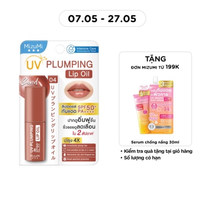 MIZUMI - UV Plumping Lip Oil SPF50+ PA++++ Sand 4g