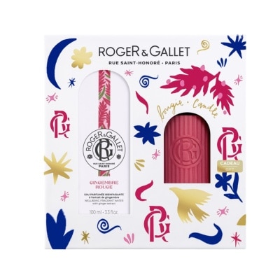 ROGER & GALLET Combo Roger & Gallet (Nước Hoa Gingembre Rouge 100ml + Nến Thơm)