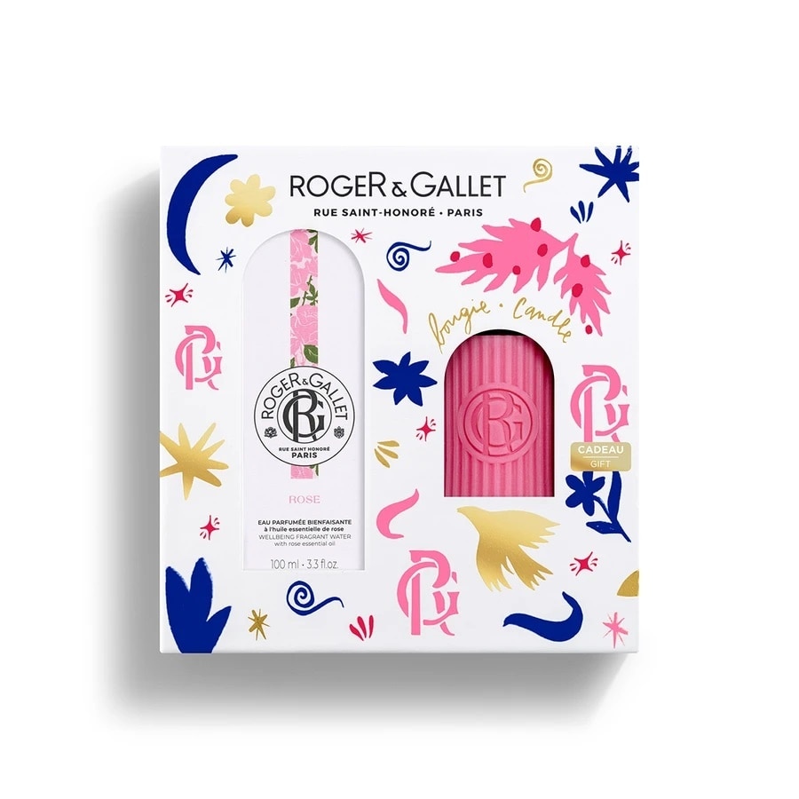 Roger & Gallet Combo Rose Fragrant Water 100ml + Scented Candles