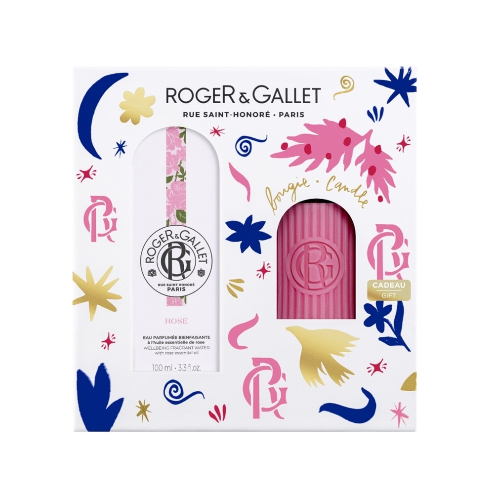 Roger & Gallet Combo Rose Fragrant Water 100ml + Scented Candles