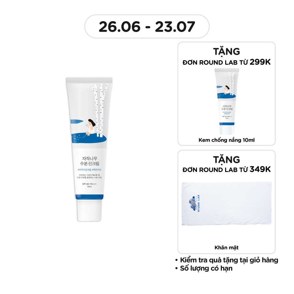 Kem Chống Nắng Round Lab Birch Juice Moisturizing Sunscreen SPF50+ PA++++ 50ml