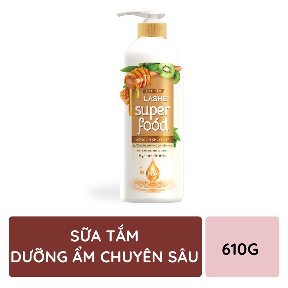 Sữa Tắm Lashe Superfood Dưỡng Ẩm Chuyên Sâu 610g