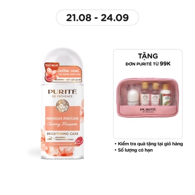 PURITÉ Lăn Khử Mùi Purité Dưỡng Sáng Hương Nước Hoa Cao Cấp Hoa Anh Đào 50ml