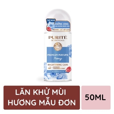 PURITÉ Lăn Khử Mùi Purité Dưỡng Sáng Hương Nước Hoa Cao Cấp Hoa Mẫu Đơn 50ml