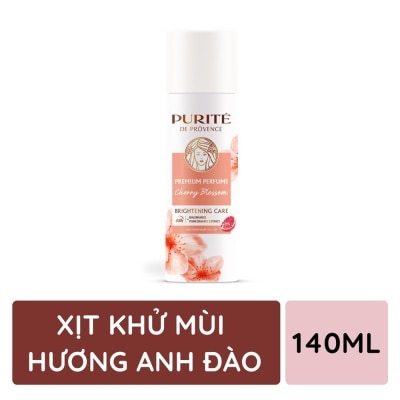 PURITÉ Xịt Khử Mùi Purité Dưỡng Sáng Hương Nước Hoa Cao Cấp Hoa Anh Đào 140ml