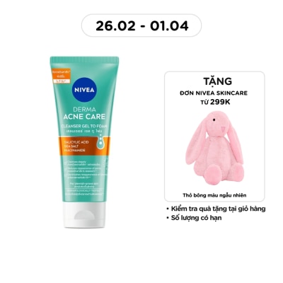 NIVEA - Derma Acne Care Cleanser Gel To Foam 90g