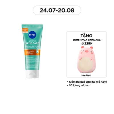 NIVEA Derma Acne Care Cleanser Gel To Foam 90g