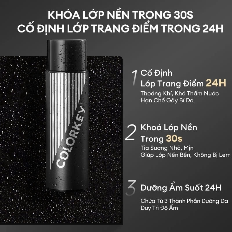 Xịt Khóa Lớp Trang Điểm Colorkey Airy Soft Matte Makeup Setting Spray V2 100ml