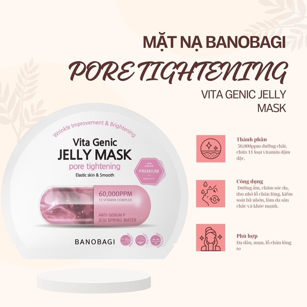 Mặt Nạ Banobagi Vita Genic Jelly Mask Pore Tightening 30g