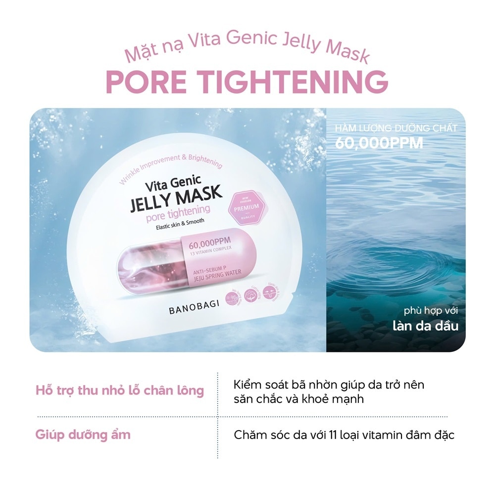 Mặt Nạ Banobagi Vita Genic Jelly Mask Pore Tightening 30g