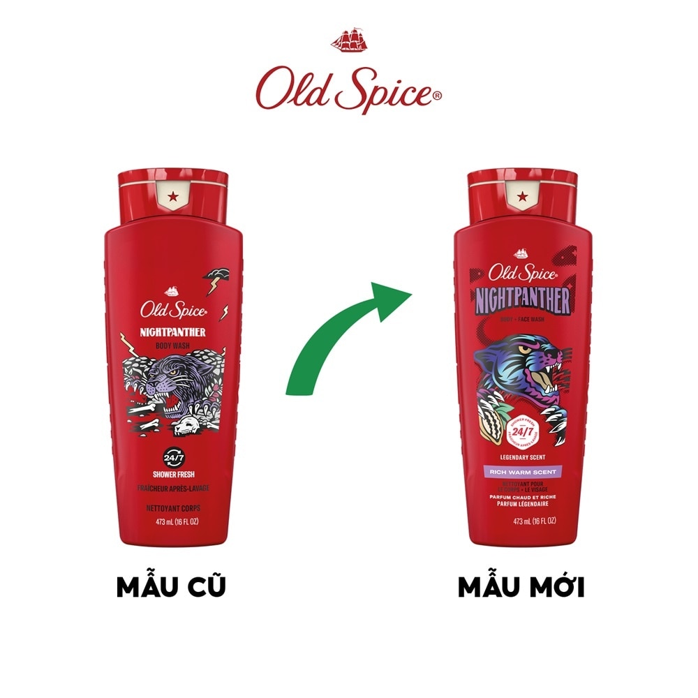 Sữa Tắm Old Spice Nightpanther Body Wash 473ml