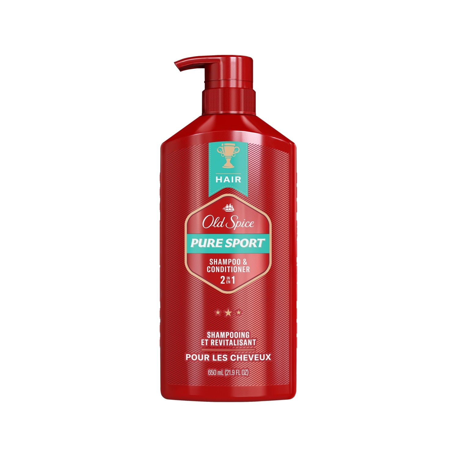 Dầu Gội & Xả Cho Nam Old Spice Pure Sport 2in1 Shampoo & Conditioner 650ml