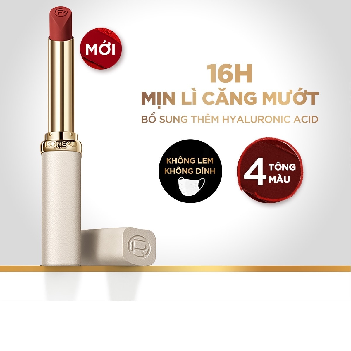 Son Lì Mịn Môi L'oreal Paris Color Riche Crème Matte 2g .#197 Muted Red Đỏ Trầm