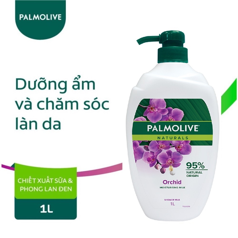 Sữa Tắm Palmolive Naturals Mịn Màng Quyến Rũ Shower Milk Orchid Chiết Xuất Hoa Lan & Sữa 1L