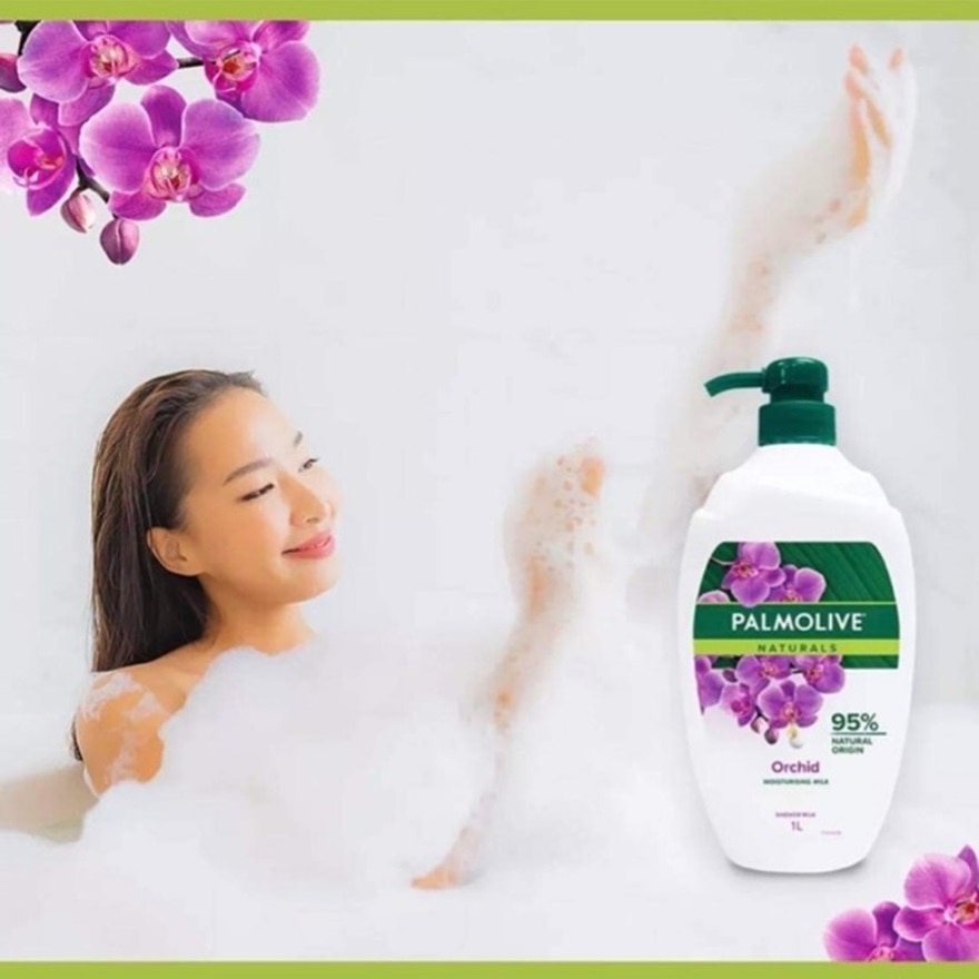 Sữa Tắm Palmolive Naturals Mịn Màng Quyến Rũ Shower Milk Orchid Chiết Xuất Hoa Lan & Sữa 1L