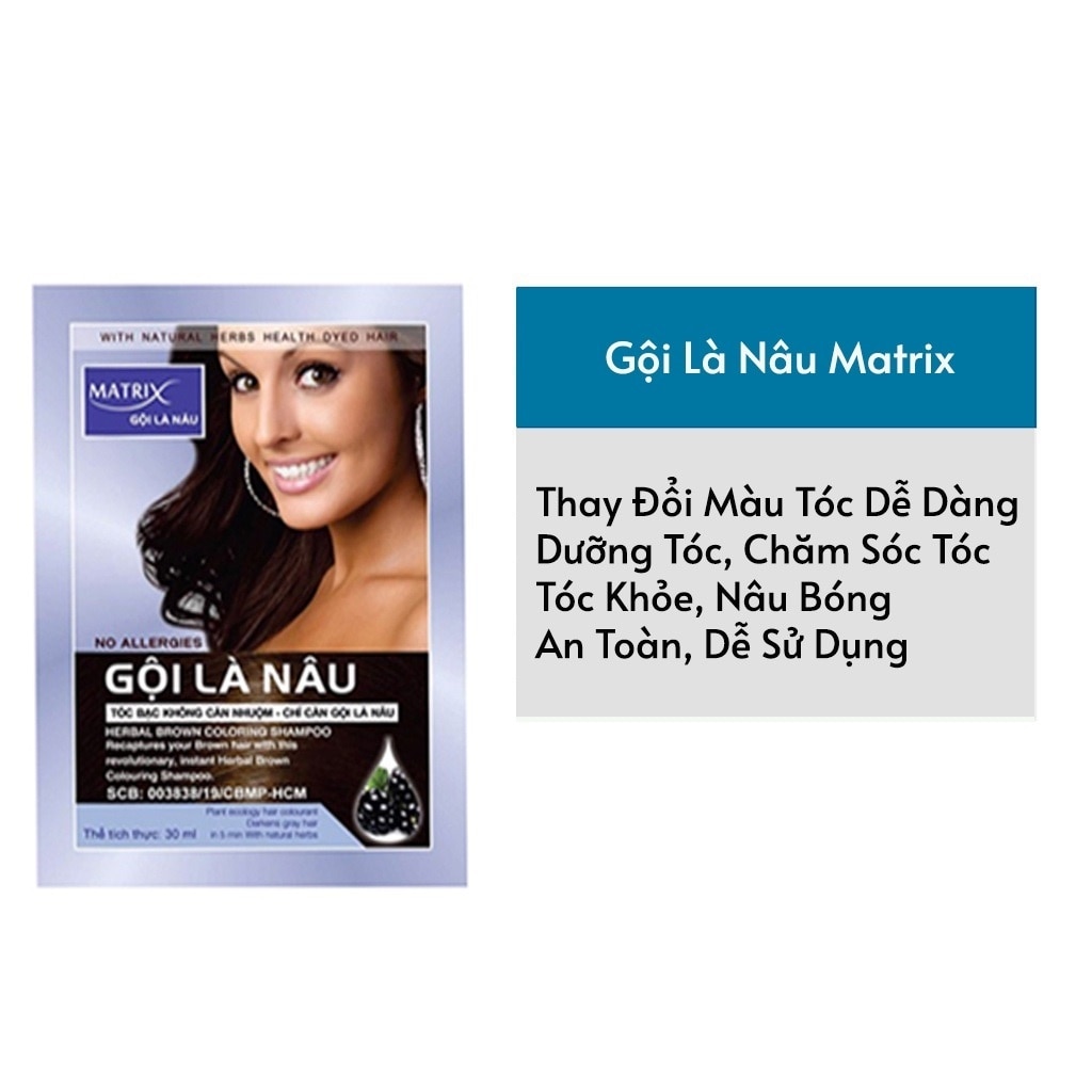 Dầu Gội Nhuộm Tóc Matrix Gội Là Nâu 30ml