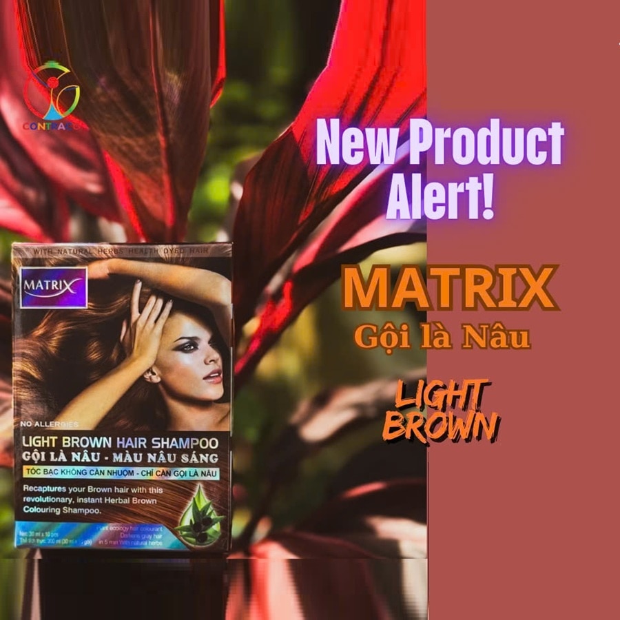 Dầu Gội Nhuộm Tóc Matrix Gội Là Nâu Sáng 30ml