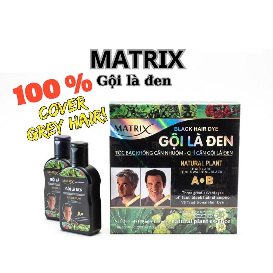 Dầu Gội Nhuộm Tóc Matrix Gội Là Đen 100mlx2pcs