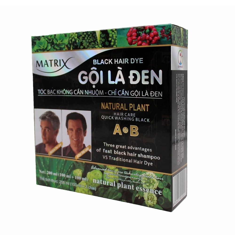 Dầu Gội Nhuộm Tóc Matrix Gội Là Đen 100mlx2pcs