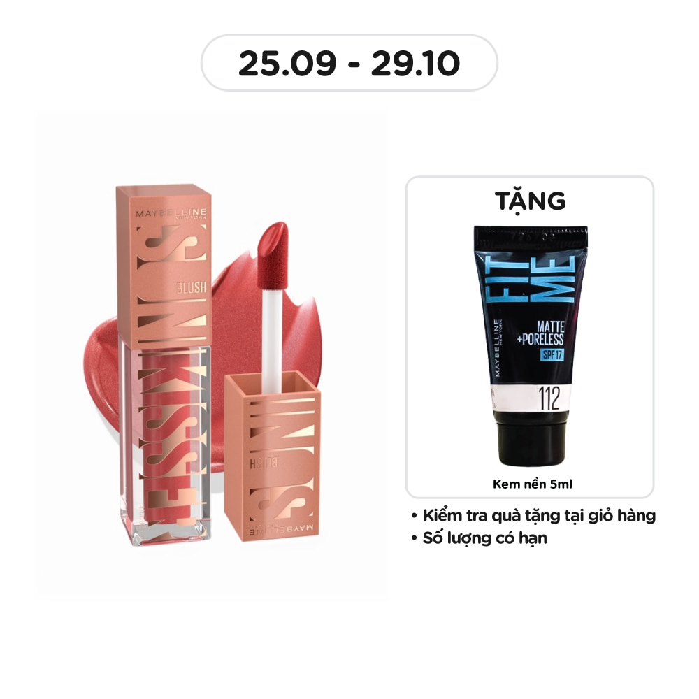 Má Hồng Dạng Kem Maybelline Sunkisser Blush 4.7g .#06 City Sizzle Cánh Hồng Khô