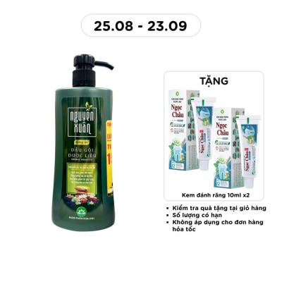 NGUYÊN XUÂN - Dầu Gội Dược Liệu Nguyên Xuân Dưỡng Tóc Cho Tóc Hư Tổn 450ml image