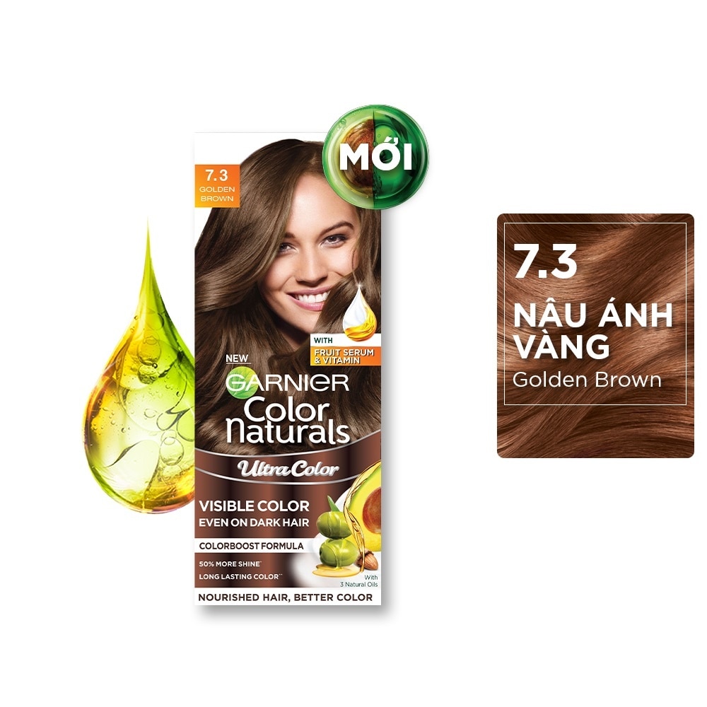 GARNIER Color Naturals Ultra Colors 50ml+50g+5ml .#7.3 Golden Brown