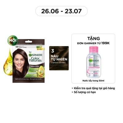 GARNIER Color Naturals Crème Riche 30ml+30g .#3 Darkest Brown