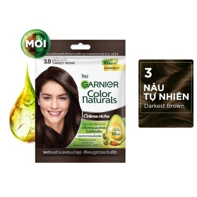 GARNIER - Color Naturals Crème Riche 30ml+30g .#3 Darkest Brown
