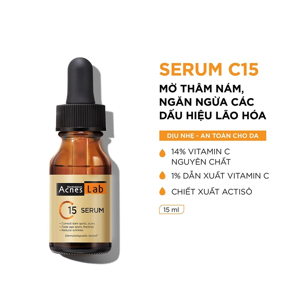 Tinh Chất Acnes Lab C15 Dưỡng Sáng, Mờ Thâm, Ngừa Lão Hóa 15ml