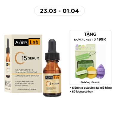 Tinh chất acnes lab c15 dưỡng sáng, mờ thâm, ngừa lão hóa 15ml