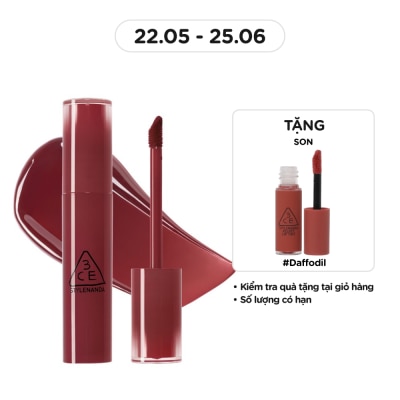 3CE Son Bóng 3CE Lazy Pop Lip Stain 4.5g .#Tan
