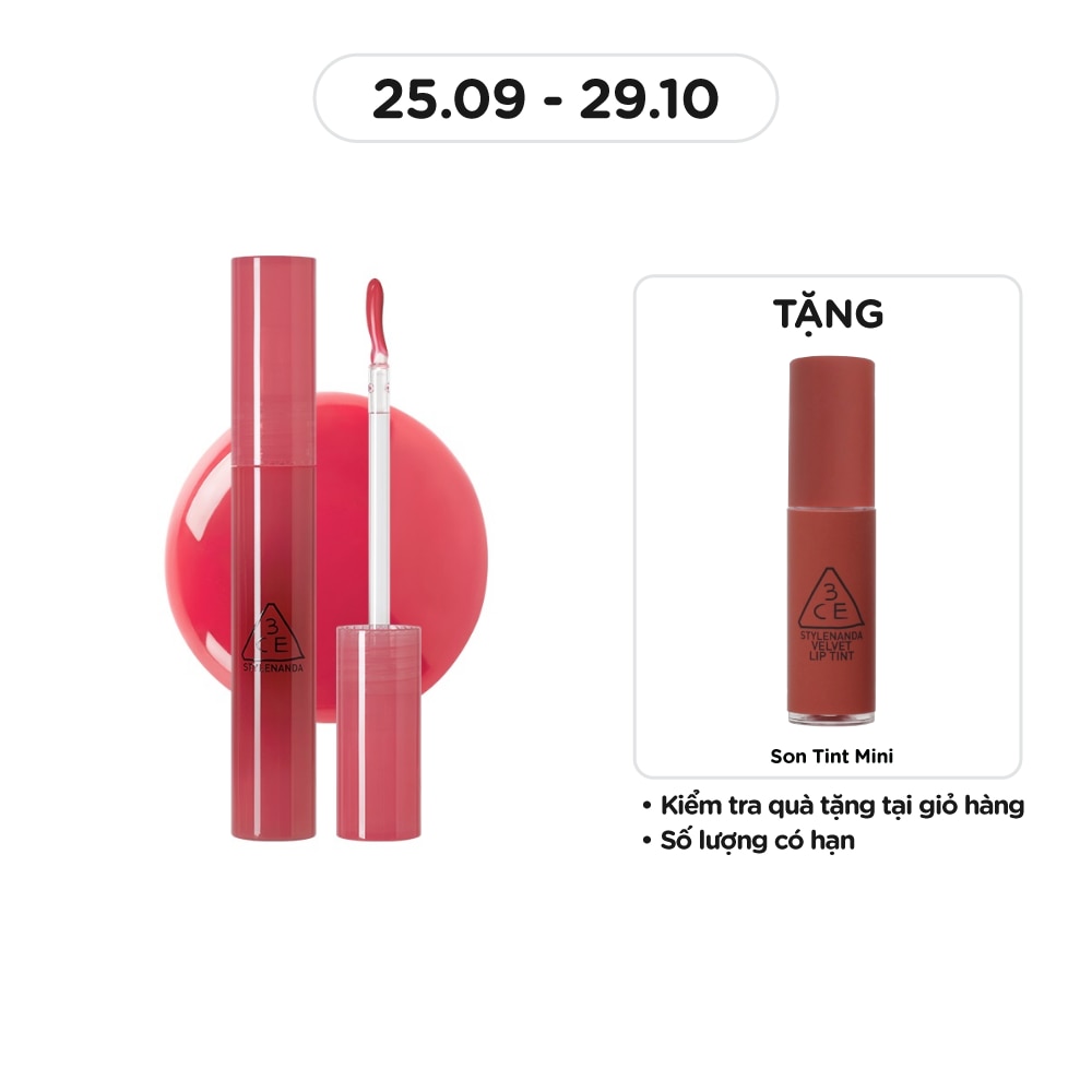 Son Bóng Dạng Gel 3CE Drop Glow Gel 4g .#Raw Apple