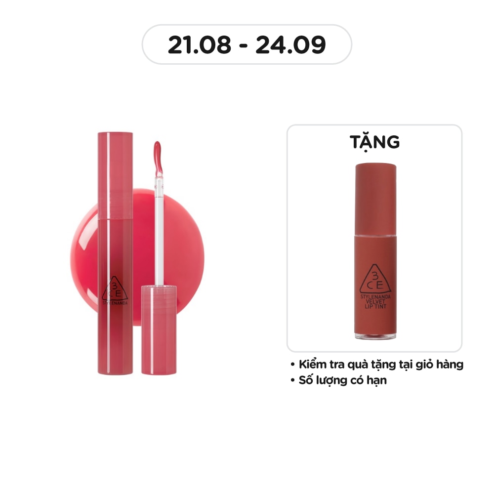 Son Bóng Dạng Gel 3CE Drop Glow Gel 4g .#Raw Apple