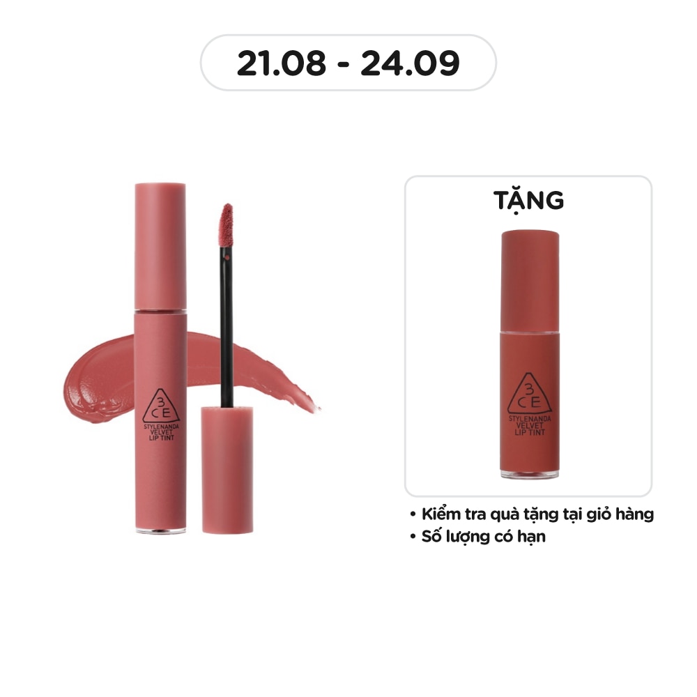 Son Kem 3CE Velvet Lip Tint 4g .#Cashmere Nude
