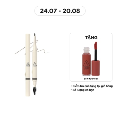 3CE Bút Chì Kẻ Mày 3CE Easy Brow Designing Pencil 0.13g .#Ebony