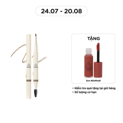 3CE Bút Chì Kẻ Mày 3CE Easy Brow Designing Pencil 0.13g .#Brownie Brown