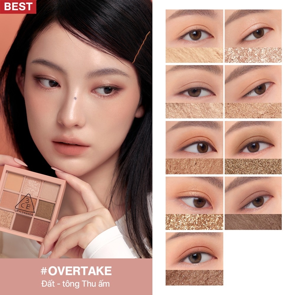 Bảng Phấn Mắt 3CE Mood Recipe Multi Eye Color Palette 8.5g .#Overtake
