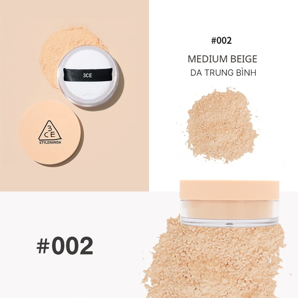 Phấn Phủ Trang Điểm Tự Nhiên 3CE Natural Finish Loose Powder 8.5g .#002