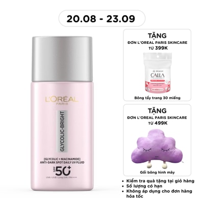 L'OREAL PARIS - Kem Chống Nắng Loréal Paris Glycolic-Bright Anti-Dark Spot Daily UV Fluid SPF50+ PA++++ 50ml image