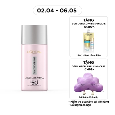 L'OREAL PARIS - Glycolic-Bright Anti-Dark Spot Daily UV Fluid SPF50+ PA++++ 50ml