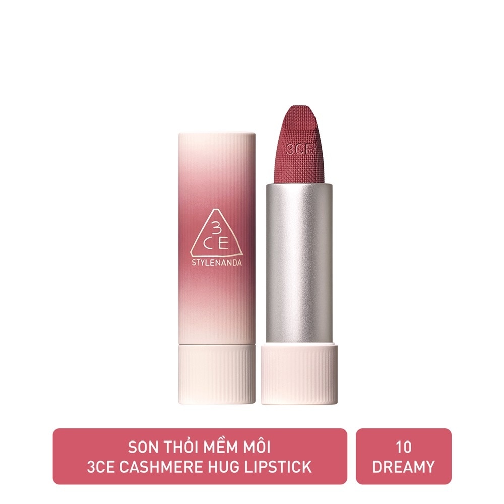 3CE Son 3CE Cashmere Hug Lipstick 3.5g .#10 Dreamy Hồng Mơ