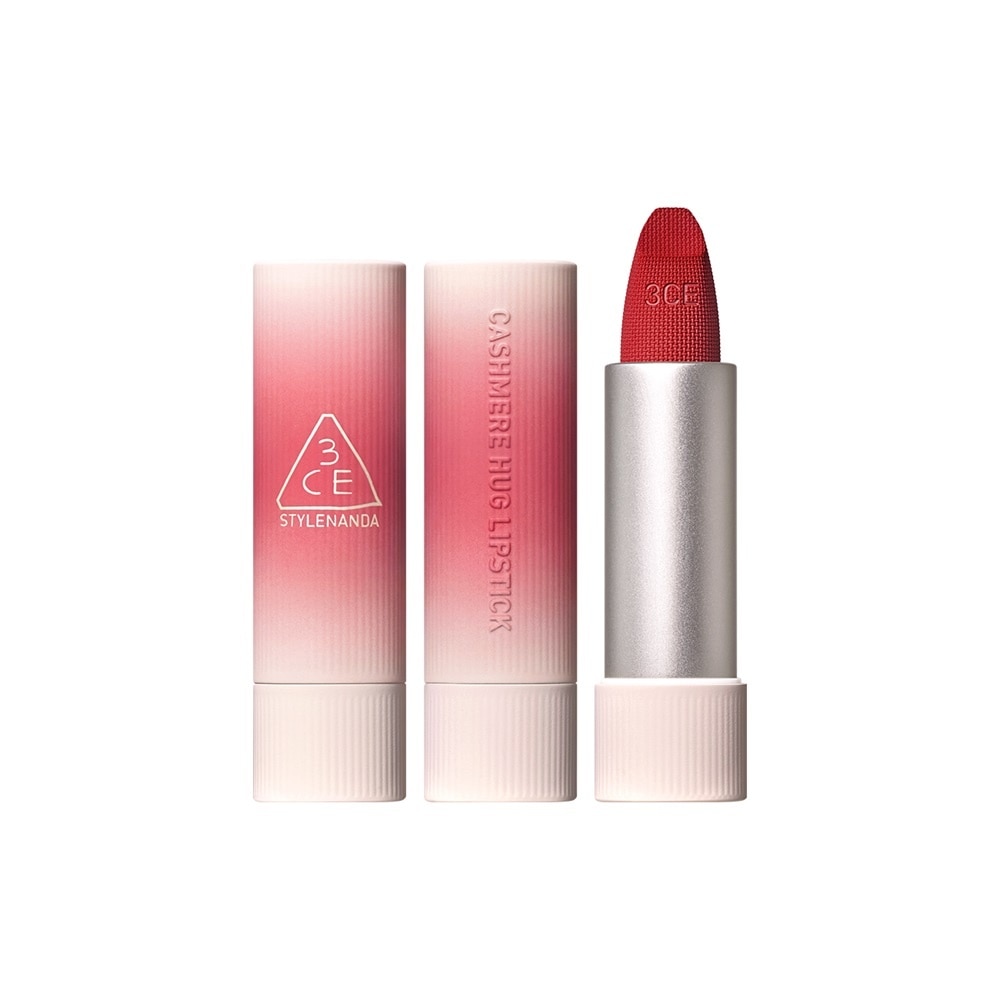 Son 3CE Cashmere Hug Lipstick 3.5g .#08 Hush Red Đỏ Mâm Xôi