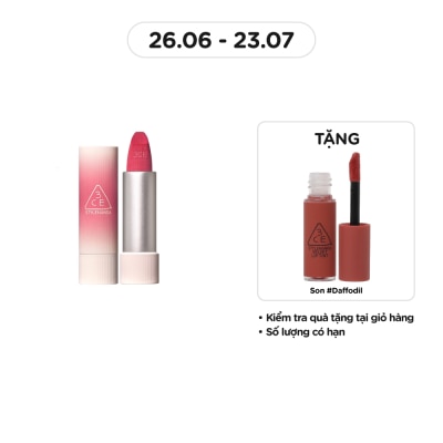 3CE Son 3CE Cashmere Hug Lipstick 3.5g .#03 Your Side Hồng Đất