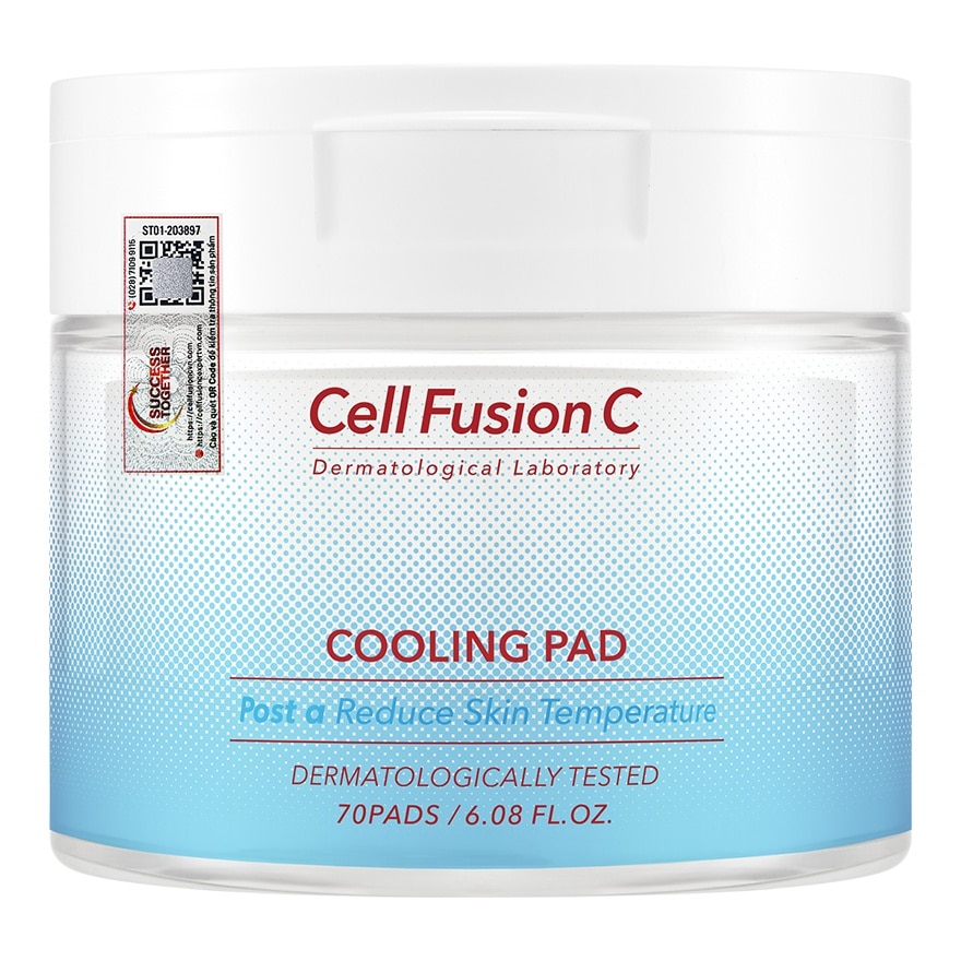 Cotton Pad Cell Fusion C Cooling Pad Hạ Nhiệt & Làm Dịu Da Khẩn Cấp (70 miếng/180ml)