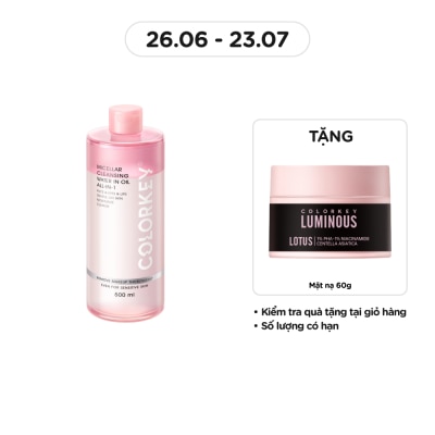 COLORKEY Nước Tẩy Trang 2 Lớp Colorkey Micellar Cleansing Water In Oil All-In-1 500ml