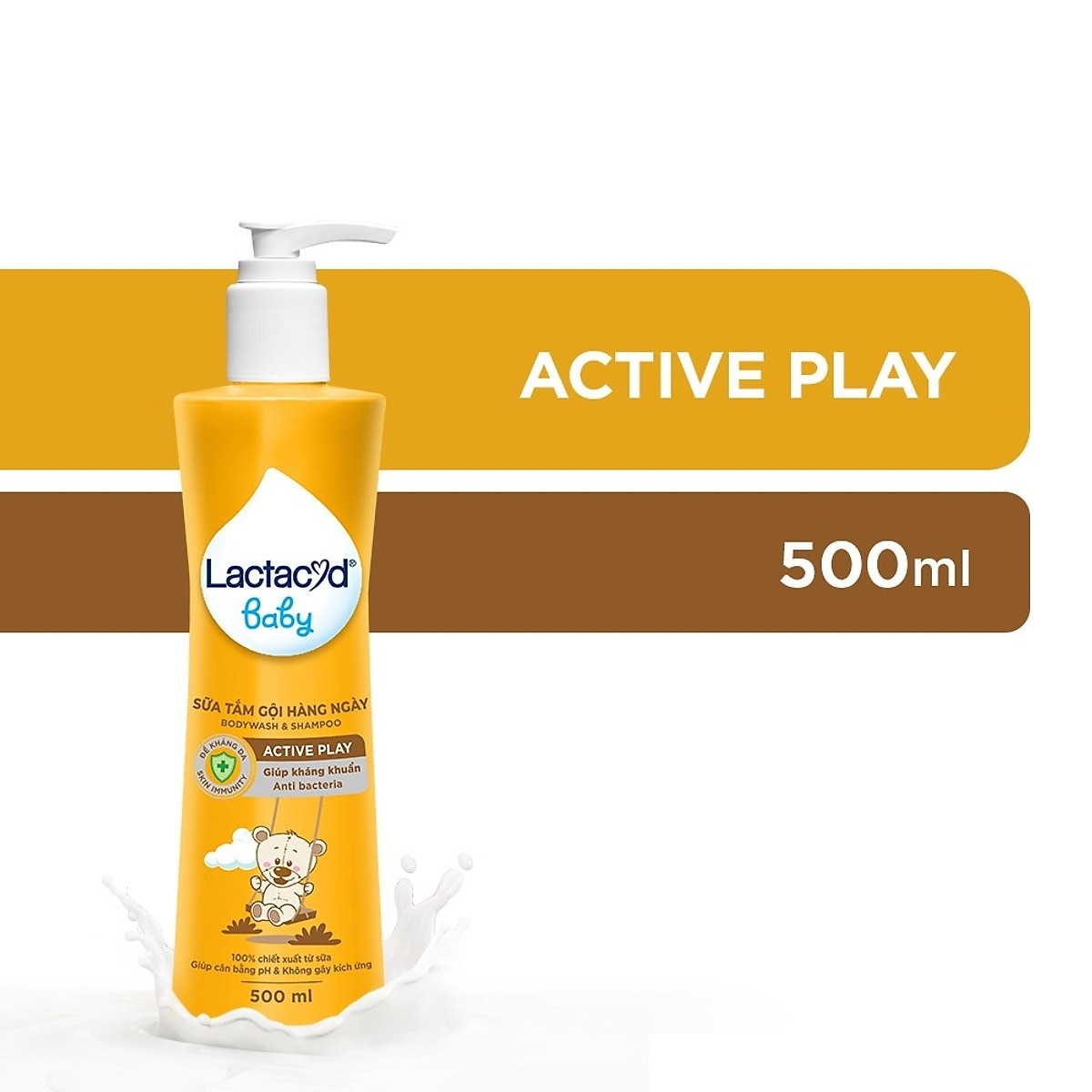 Sữa Tắm Gội Em Bé Lactacyd Active Play 500ml