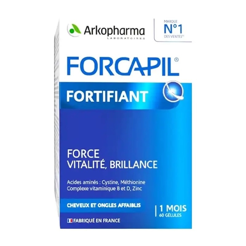 Thực Phẩm Bảo Vệ Sức Khỏe Viên Uống Hỗ Trợ Mọc Tóc và Giảm Rụng, Arkopharma Forcapil Fortifiant 60 Viên
