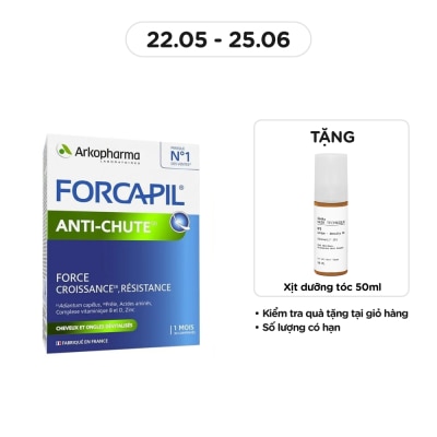 ARKOPHARMA Thực Phẩm Bảo Vệ Sức Khỏe Viên Uống Giảm Rụng Tóc Arkopharma Forcapil Anti Chute 30 Viên