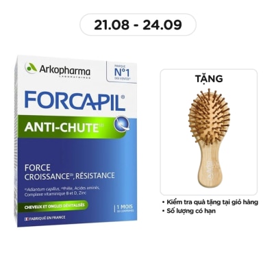 ARKOPHARMA Thực Phẩm Bảo Vệ Sức Khỏe Viên Uống Giảm Rụng Tóc Arkopharma Forcapil Anti Chute 30 Viên